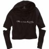 Sweaters / Vests * | Tin Haul Womens Black Cotton Blend Be Nice To Humans Hoodie