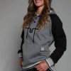 Sweaters / Vests * | Kimes Ranch Womens Summer Love Fleece Grey Cotton Blend L/S Hoodie