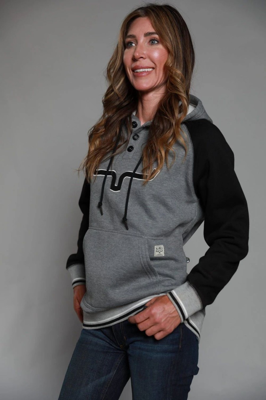 Sweaters / Vests * | Kimes Ranch Womens Summer Love Fleece Grey Cotton Blend L/S Hoodie