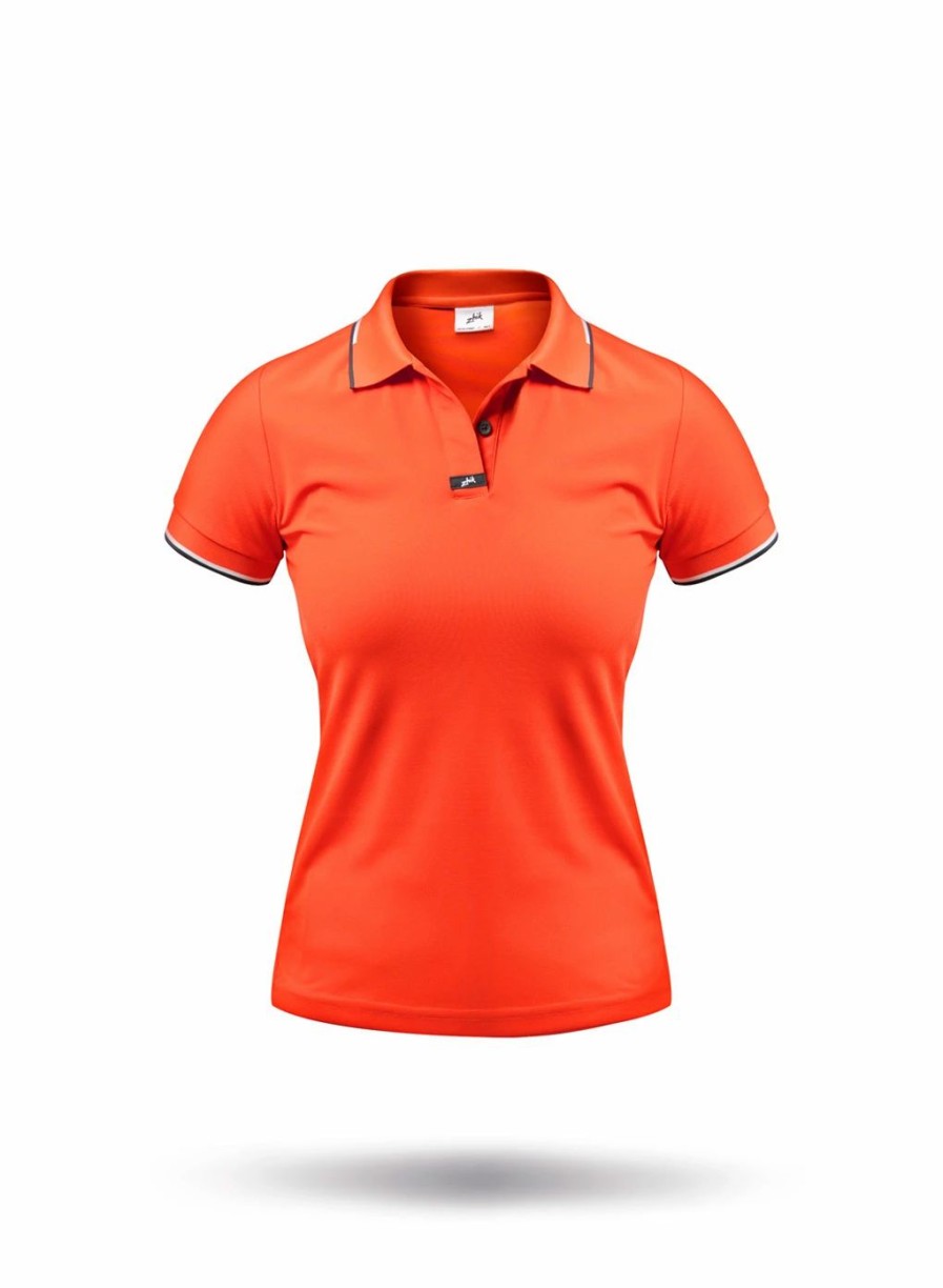 Sun Protection Tops * | Womens Elite Polo Ocean Red