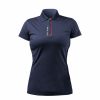 Sun Protection Tops * | Womens Uvactive Zip Sports Polo Navy