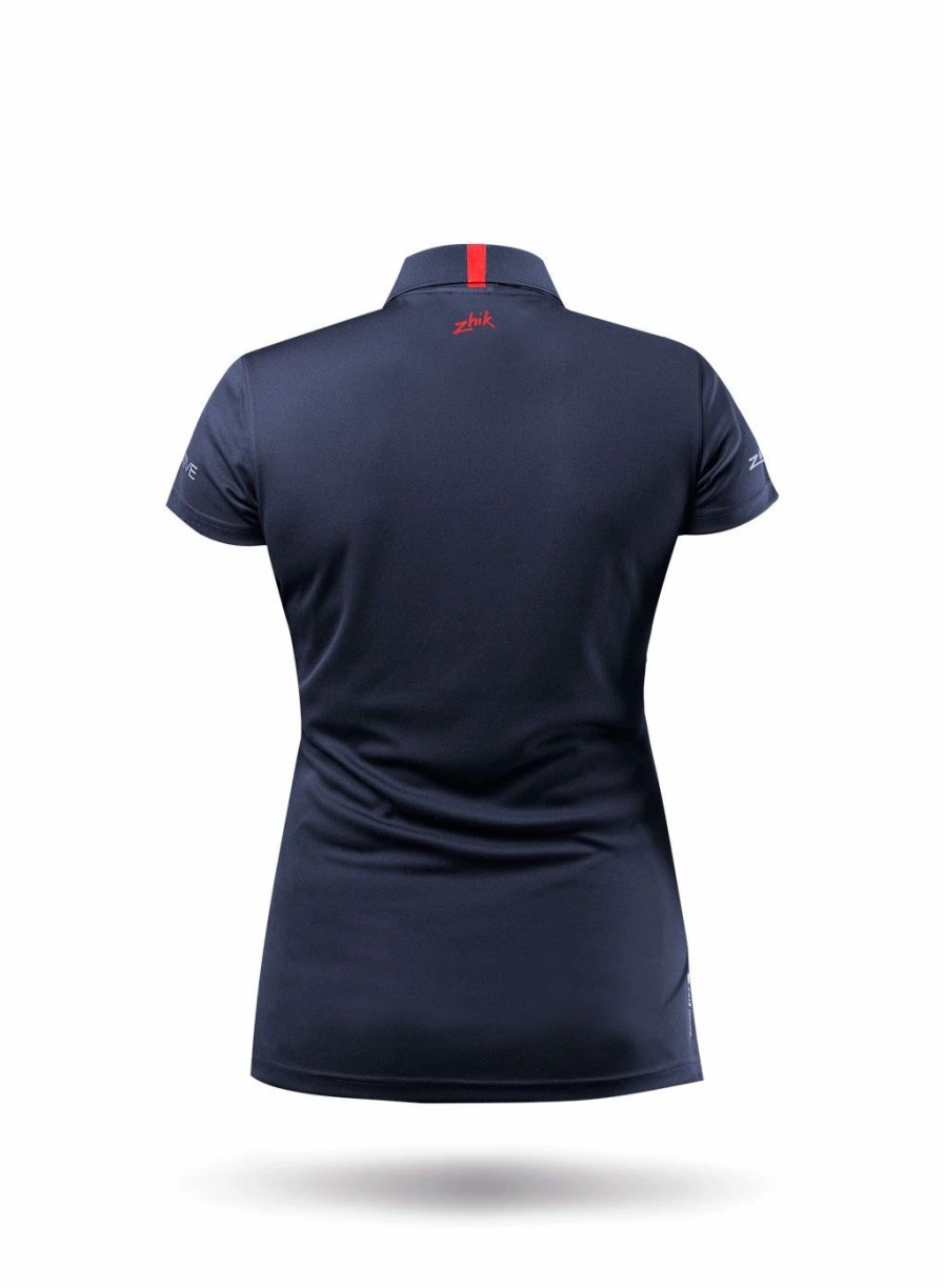 Sun Protection Tops * | Womens Uvactive Zip Sports Polo Navy