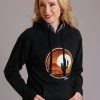 Sweaters / Vests * | Stetson Womens Black Cotton Blend Sunset & Cactus Hoodie