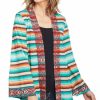 Sweaters / Vests * | Cowgirl Up Womens Multi-Color Nylon Open Front Sweater