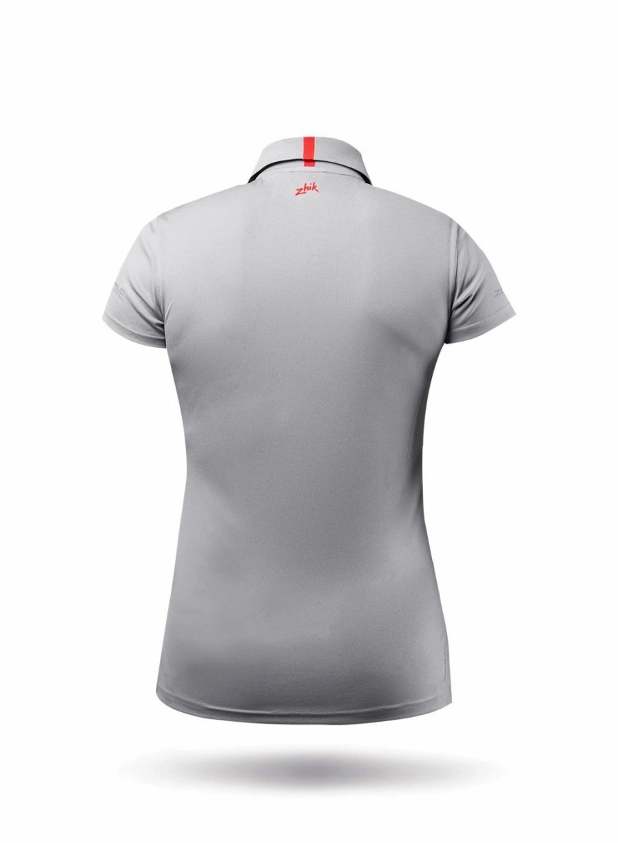 Sun Protection Tops * | Womens Uvactive Zip Sports Polo Grey