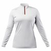 Sun Protection Tops * | Womens Uvactive High Collar 1/4 Zip Top White