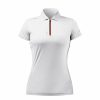 Sun Protection Tops * | Womens Uvactive Zip Sports Polo White