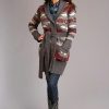 Sweaters / Vests * | Stetson Womens Multi-Color Wool Blend Aztec Shawl Sweater Cardigan