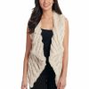 Sweaters / Vests * | Cripple Creek Womens Stone Rabbit Fur Fitted Vest