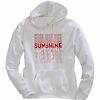 Sweaters / Vests * | Tin Haul Womens White/Red Cotton Blend Good Morning Sunshine Hoodie