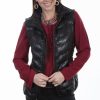 Sweaters / Vests * | Scully Womens Black Soft Lamb Puffer Vest