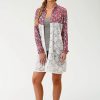 Sweaters / Vests * | Roper Duster Womens Multi-Color Rayon/Nylon Ditzy Floral Cardigan