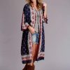 Sweaters / Vests * | Stetson Womens Multi-Color Rayon/Nylon Bandana Kimono Cardigan