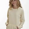 Sweaters / Vests * | Ouray Womens White 100% Cotton Usa Sweatshirt