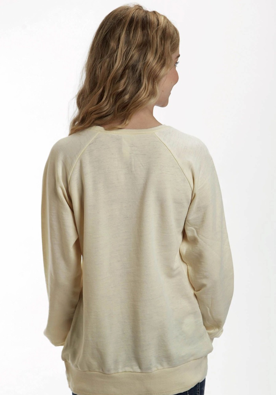 Sweaters / Vests * | Ouray Womens White 100% Cotton Usa Sweatshirt