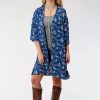 Sweaters / Vests * | Roper Womens Blue Rayon/Nylon Summer Aztec L/S Cardigan