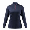 Sun Protection Tops * | Womens Uvactive High Collar 1/4 Zip Top Navy