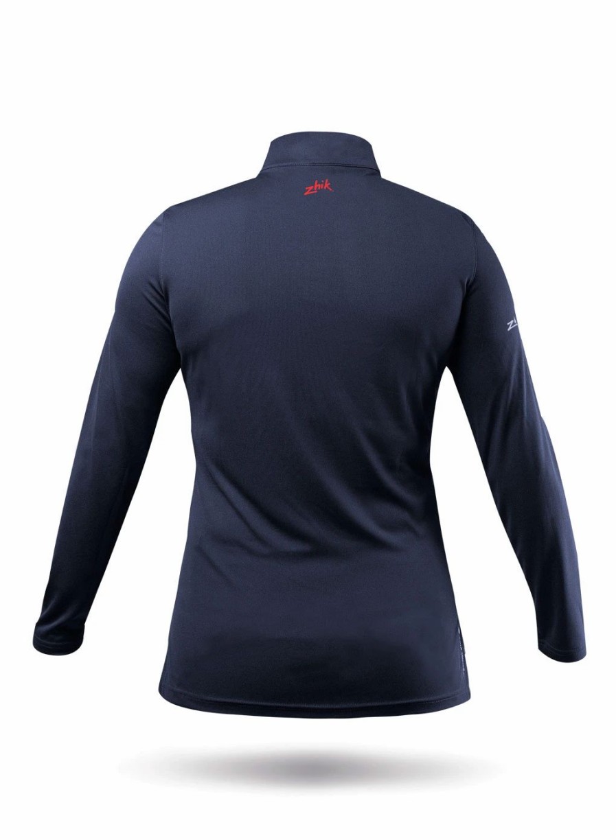 Sun Protection Tops * | Womens Uvactive High Collar 1/4 Zip Top Navy