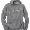 Sweaters / Vests * | Tin Haul Womens Grey Cotton Blend Logo In Lights Hoodie