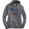 Sweaters / Vests * | Tin Haul Womens Grey Cotton Blend Water Color Script Hoodie