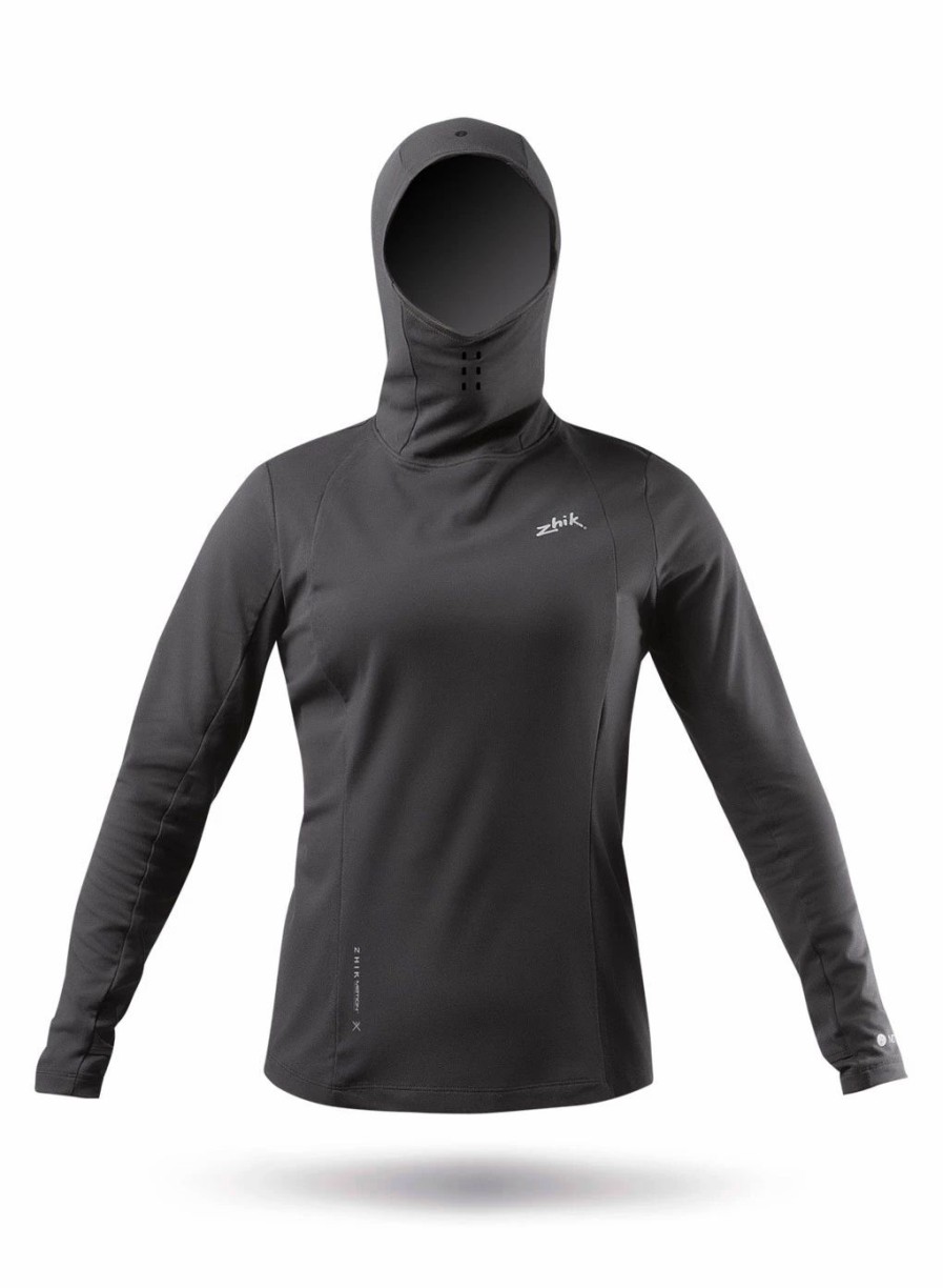 Sun Protection Tops * | Womens Black Zhikmotion Hooded Top