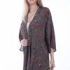 Sweaters / Vests * | Scully Womens Sage Polyester Feathers Kimono