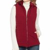 Sweaters / Vests * | Cripple Creek Womens Wine Nylon Water-Resistant Vest