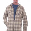 Sweaters / Vests * | Scully Mens Tan 100% Cotton Sherpa Corduroy Hoodie