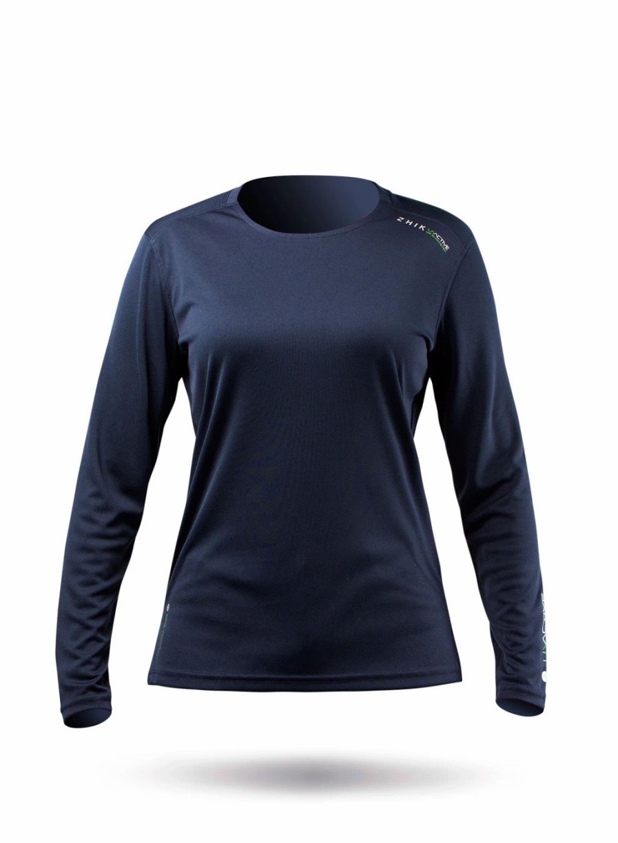 Sun Protection Tops * | Womens Uvactive Long Sleeve Top Navy