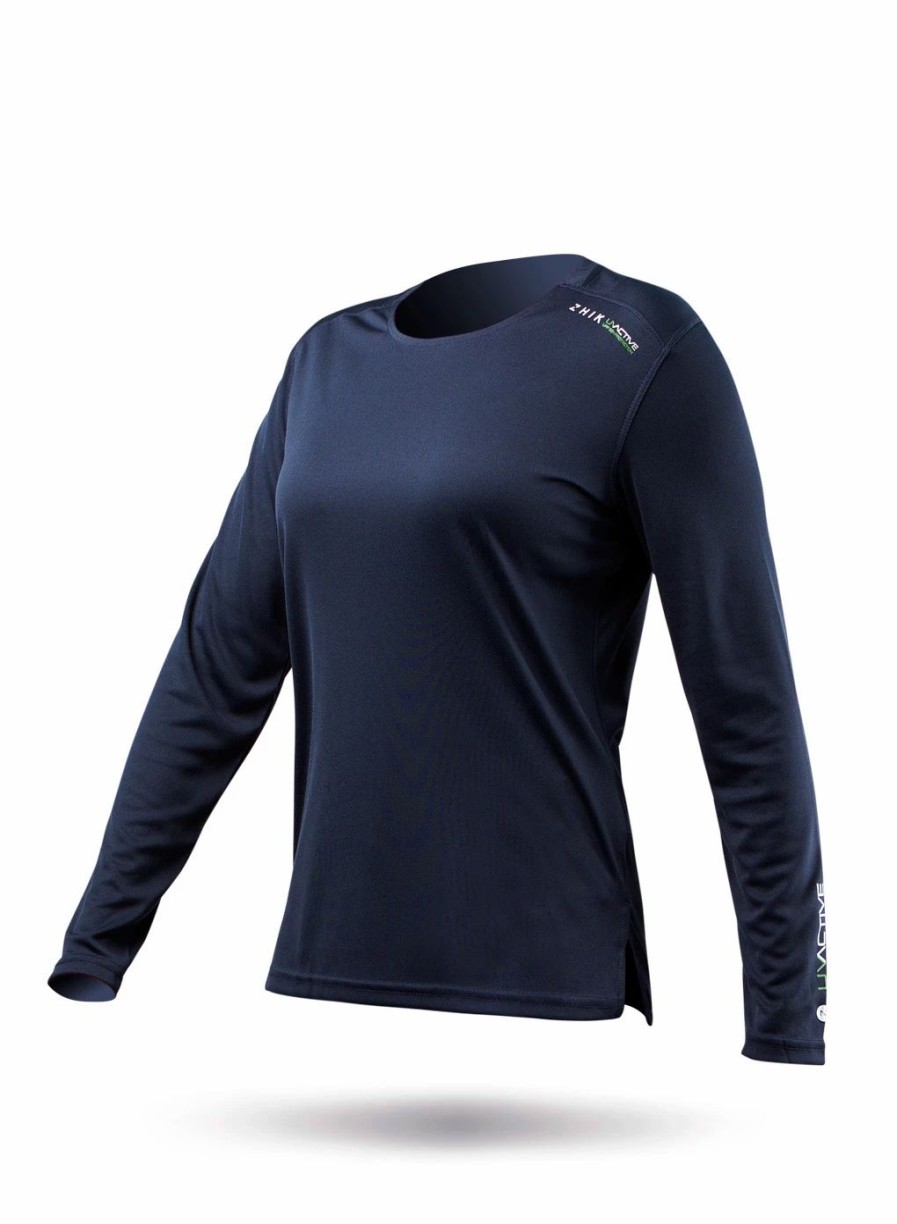 Sun Protection Tops * | Womens Uvactive Long Sleeve Top Navy