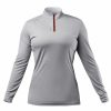 Sun Protection Tops * | Womens Uvactive High Collar 1/4 Zip Top Grey