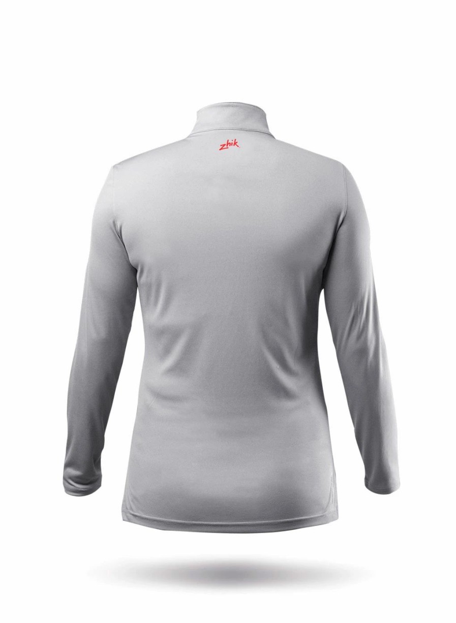 Sun Protection Tops * | Womens Uvactive High Collar 1/4 Zip Top Grey