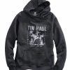 Sweaters / Vests * | Tin Haul Womens Charcoal Heather Cotton Blend Rodeo West Hoodie