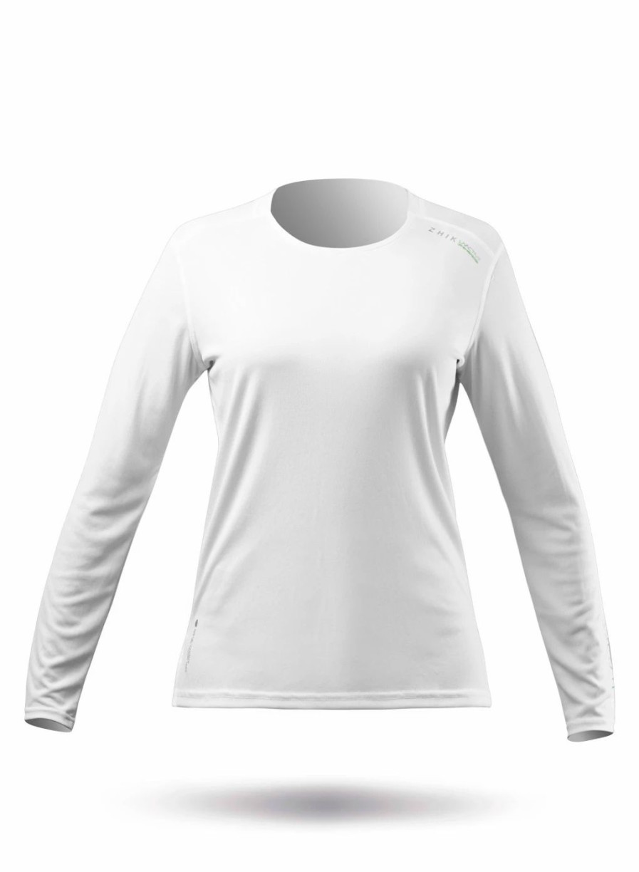 Sun Protection Tops * | Womens Uvactive Long Sleeve Top White