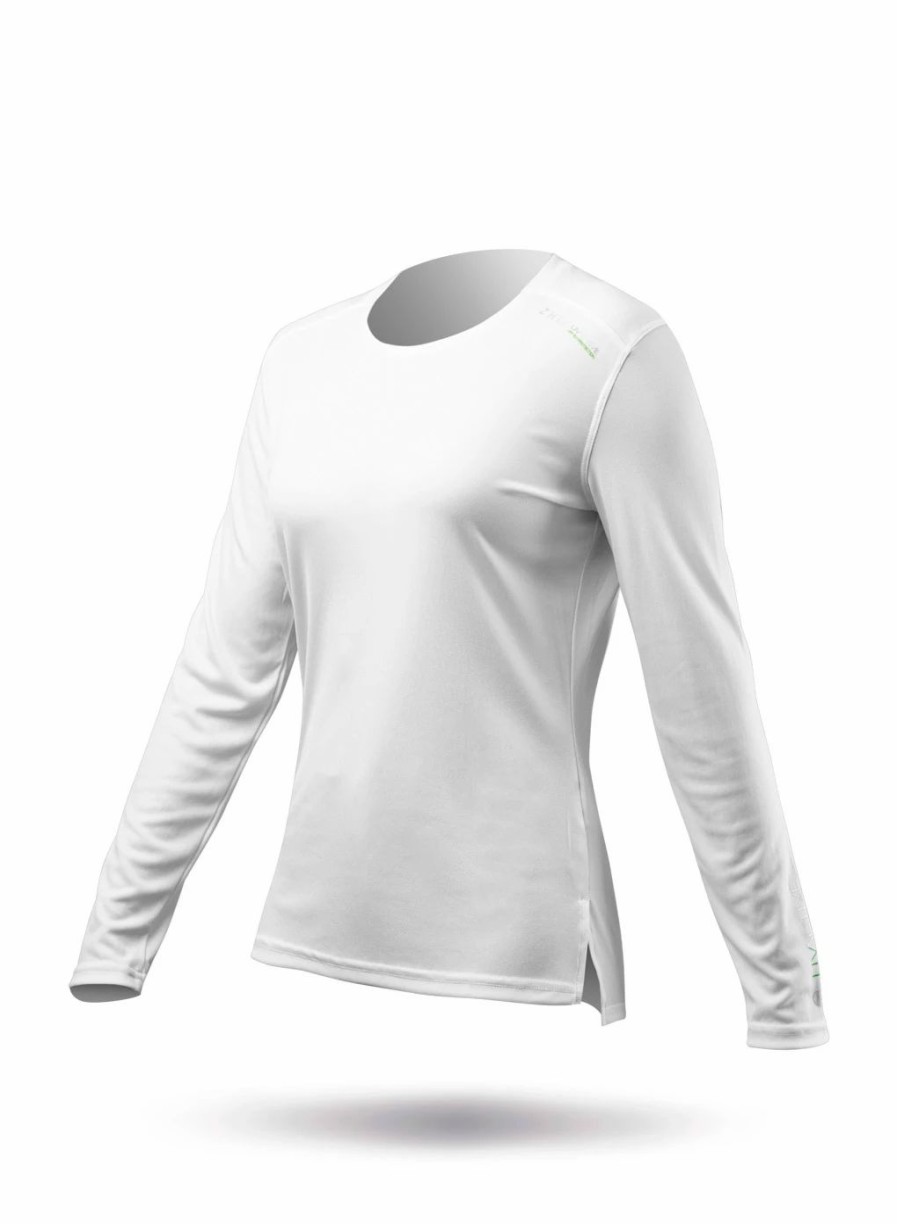 Sun Protection Tops * | Womens Uvactive Long Sleeve Top White