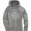 Sweaters / Vests * | Tin Haul Asymmetric Womens Grey Cotton Blend Circle Hoodie