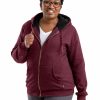 Sweaters / Vests * | Berne Apparel Berne Cabernet Cotton Blend Womens Insulated Zip Hooded Sweatshirt