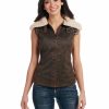 Sweaters / Vests * | Cripple Creek Womens Pinecone Cotton Blend Enzyme Washed Vest