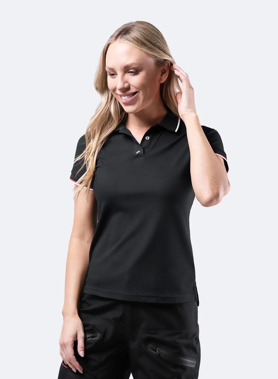 Sun Protection Tops * | Womens Elite Polo Black