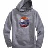 Sweaters / Vests * | Tin Haul Womens Grey Cotton Blend Cactus Mountain Scenery Hoodie